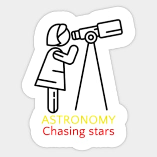 ASTRONOMY, Chasing stars, ASTROBIOLOGY,  april 8th 2024. Sticker